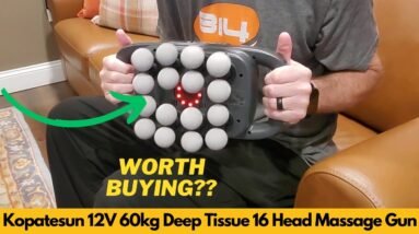 Kopatesun 16 Head Massage Gun 12V 60kg Deep Tissue Percussion Massager Review & Unboxing