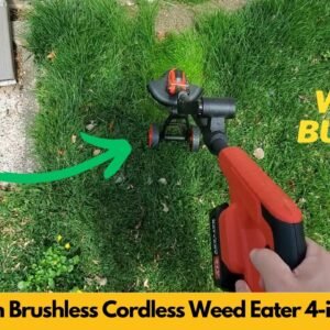 Lazenry 12in Brushless Cordless Weed Eater Review – 4-in-1 Wheeled String Trimmer with 2 Batteries
