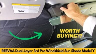 REEVAA 3rd Pro Windshield Sun Shade for 2019-2026 Tesla Model Y Juniper Review & Unboxing