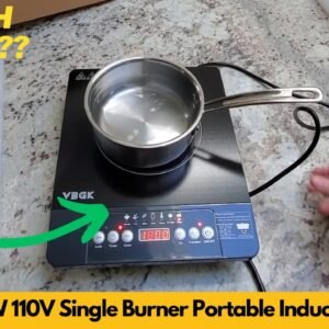 VBGK 110V Single Burner 1800W Portable Induction Cooktop Hot Plate Review & Unboxing