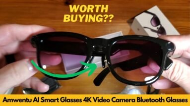 Amwentu AI Smart Glasses 8MP 4K Video Recording ChatGPT Voice Assistant Bluetooth Review & Unboxing