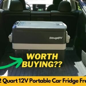BougeRV 42 Quart 12V Portable Car Fridge Freezer 110V 240V AC Electric Cooler Review Unboxing
