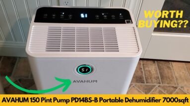 AVAHUM 150 Pint PD14BS-B Portable Dehumidifier with Pump and Drain Hose Review and Unboxing
