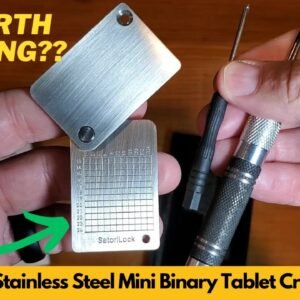 Satorilock Mini Binary Tablet Stainless Steel Crypto Capsule Metal Cold Storage Wallet Review 12in