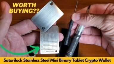 Satorilock Mini Binary Tablet Stainless Steel Crypto Capsule Metal Cold Storage Wallet Review 12in