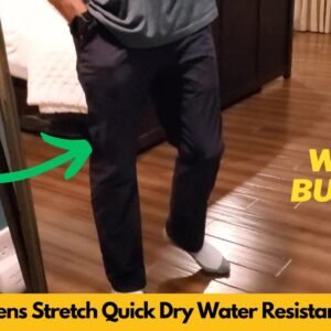 INCERUN Mens Stretch Quick Dry Water Resistant Lightweight 5 Pockets Golf Dress Pants Review