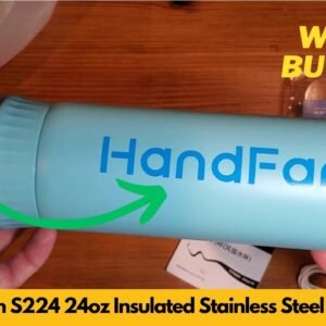 HandFan S224 24oz Insulated Stainless Steel Tumbler with Smart Fan Unboxing & Review