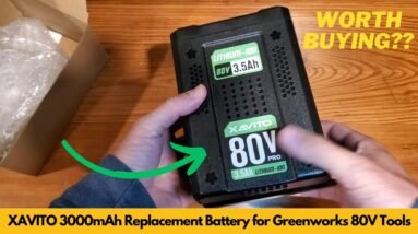 XAVITO 3000mAh Replacement Battery for Greenworks 80V Power Tools GBA80200 GBA80300 Unbox & Review