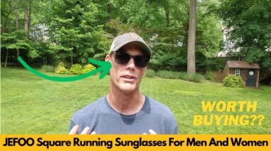 JEFOO Square Running Sunglasses For Men And Women Unboxing & Review - JF219 Black Coca
