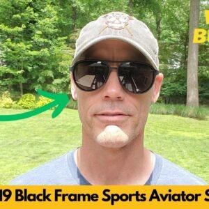 JEFOO JF119 Black Frame Sports Aviator Sunglasses UV Protection Unboxing & Review