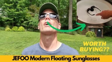 JEFOO JF129 Black Frame Modern Floating Sunglasses Water Sports Unboxing & Review