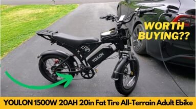 YOULON 1500W/2000W 20Ah 20in Fat Tire 38MPH All-Terrain Adult Electric Bike Review & Unboxing