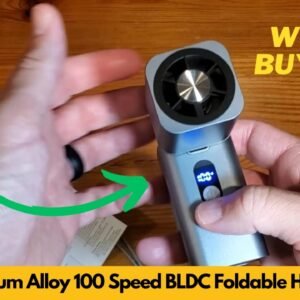 Yibest Titanium Alloy Handheld Fan 100 Speed BLDC 90 Degree Foldable Portable Fan Unboxing & Review