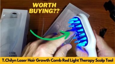 T.Chilyn Laser Hair Growth Comb Red Light Therapy Scalp Massager Device Unboxing & Review