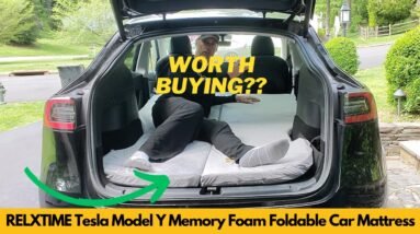 RELXTIME Tesla Model Y Memory Foam Portable Foldable Machine Washable Camping Mattress Review