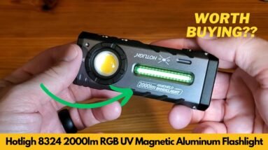 Hotligh 8324 Dual Power 2000 Lumens Magnetic LED Rechargeable EDC Flashlight Unboxing & Review