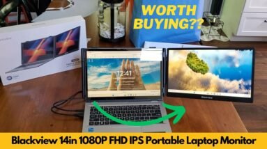 Blackview 14in 1080P FHD IPS Ultra Slim Portable Dual Laptop Monitor Unboxing & Review