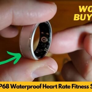 J-BRAUV IP68 Waterproof Fitness Tracker Ring Heart Rate Blood Oxygen Sleep Monitor Smart Ring
