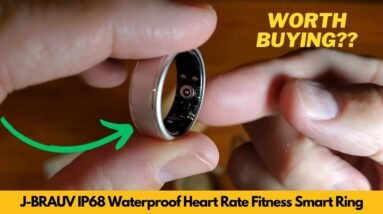 J-BRAUV IP68 Waterproof Fitness Tracker Ring Heart Rate Blood Oxygen Sleep Monitor Smart Ring