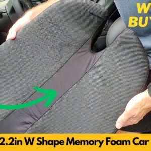 LiebKomfon Memory Foam Car Seat Cushion 2.2in Height Boost Mesh W Shape Unboxing & Review