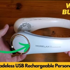 Morelax 3 Speeds 360 Cooling Bladeless USB Rechargeable Personal Neck Fan Unboxing & Review