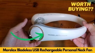 Morelax 3 Speeds 360 Cooling Bladeless USB Rechargeable Personal Neck Fan Unboxing & Review