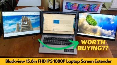 Blackview 15.6in FHD 1080P IPS Portable Dual Monitor Laptop Screen Extender Unboxing & Review