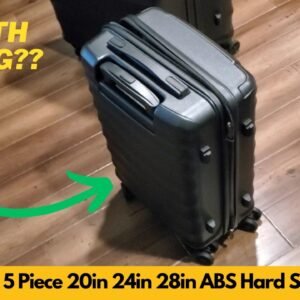 CONCEPTEN 5 Piece 20in 24in 28in ABS Hard Shell Suitcase Luggage Set Unboxing & Review