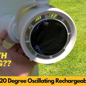 Sowmow 120 Degree Oscillating Rechargeable Portable Table Desk Fan Unboxing & Review
