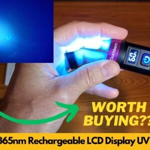 Dokhbem 365nm UV Black Light Rechargeable 3 LEDs LCD Display Pet Urine Detector Unboxing & Review