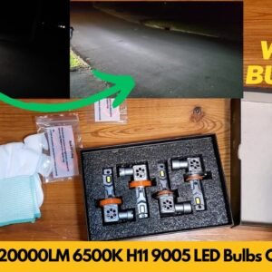 FORENNER H11 9005 LED Bulbs Combo 120000LM 6500K Cool White 1:1 Mini Size 4Pack Unboxing & Review