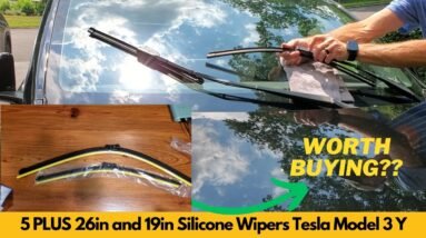 5 PLUS Silicone Windshield Wipers 26in 19in Tesla Model 3 Model Y Installation Unboxing & Review