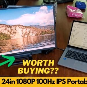 Blackview 24in 1080P 100Hz IPS Portable Monitor Rotating Stand VESA Unboxing & Review