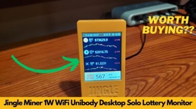 Jingle Miner BTC Solo Lottery Monitor 1W WiFi Desktop Unibody Crypto Unboxing & Review