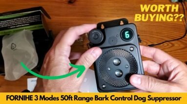 FORNIHE Anti Barking Device 3 Modes 50ft Range Ultrasonic Bark Box Unboxing & Review
