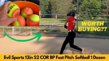 Evil Sports BP 52 Fast Pitch Softball 12in 52-300 Batting Practice Ball Unboxing & Review