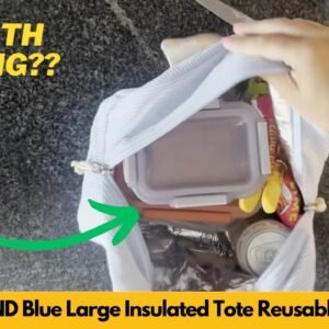 LOVELYWIND Blue Large Reusable Insulated Cooler Tote Bag Lunch Box Unboxing & Review by Ayden