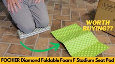 FOCHIER F Stadium Seat Pad Diamond Foldable Foam Camping Seat Cushion Mat Unboxing & Review