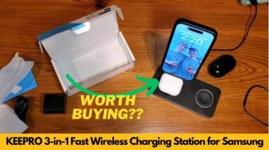 KEEPRO 3-in-1 Fast Wireless Charging Station Compatible with MagSafe Samsung Unboxing & Review
