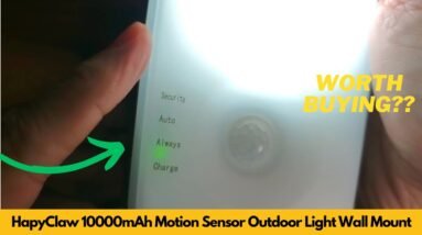 HapyClaw 10000mAh Motion Sensor Outdoor Wireless LED Flood Light Remote CCT Wall Unboxing & Review