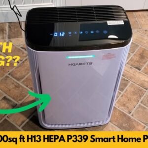 HEAPETS P339 4200sq ft Large Home Pet Air Purifier H13 HEPA Filter Cat Dog Hair Unboxing & Review