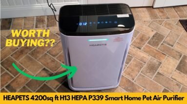 HEAPETS P339 4200sq ft Large Home Pet Air Purifier H13 HEPA Filter Cat Dog Hair Unboxing & Review