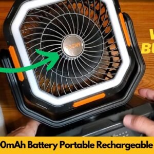 OGERY Portable Camping Fan 20000mAh Battery LED Lantern Remote Unboxing & Review
