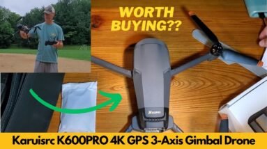 Karuisrc K600PRO 4K GPS Drone 3-Axis Gimbal EIS 5.5in Touchscreen Controller Unboxing & Review