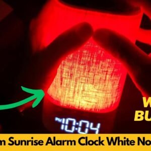 AuroraCalm Sunrise Alarm Clock White Noise Machine 25 Sounds Bluetooth Unboxing & Review