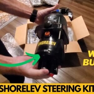SHORELEV 200HP Outboard Hydraulic Boat Steering Kit Unboxing