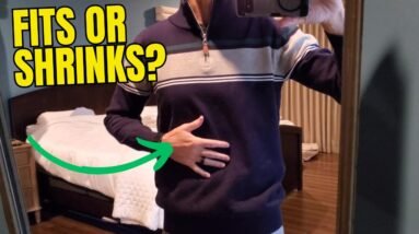 LUJENGEFA Men's Quarter Zip Striped Sweater Review
